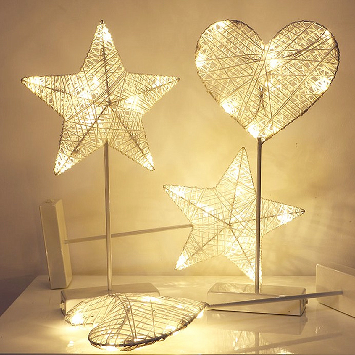 LED Night Light Star coeur forme Noel Home Party romantique decor
