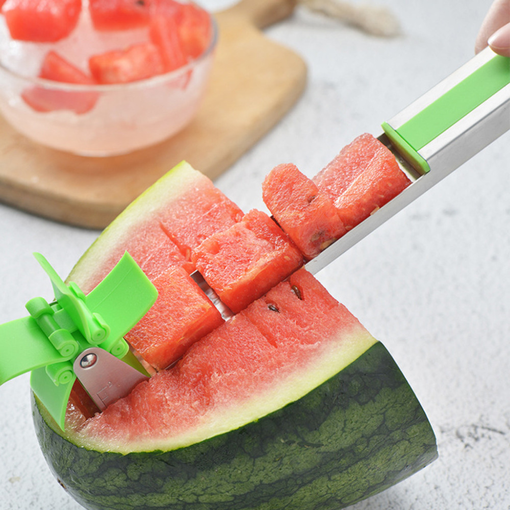 Coupeur de melon deau coupe en forme de moulin a vent coupe fruits en acier inoxydable economiseur denergie