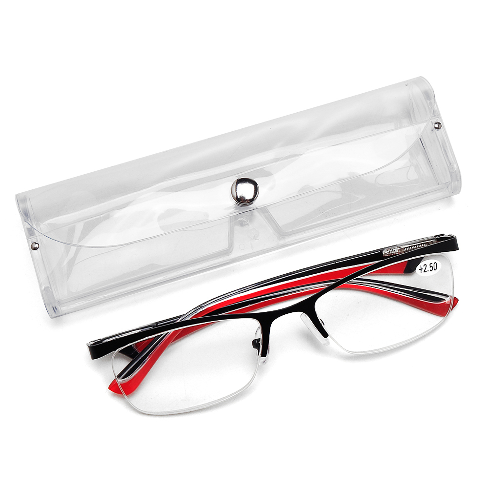 Les lunettes a moitie cerclees de Womens des hommes protegent des yeux des lunettes de lecture durables de haute definition