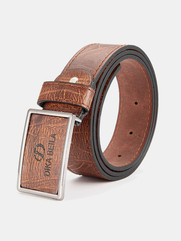 Cinturones con hebilla de aguja de aleación de cuero de PU de negocios para hombre Cinturón con hebilla de pasador informal Homme Cinto Masculino