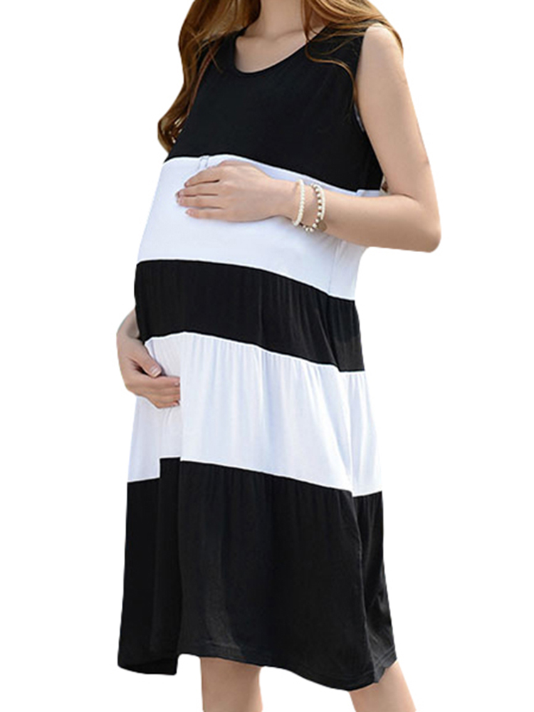 Summer Stripe maternite allaitement robes allaitement vetements pour femmes enceintes allaitement caillot