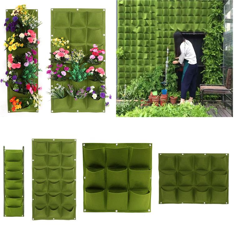 Sac jardinage mural vertical avec 70491218 poches de plantation sac de semence a accrocher