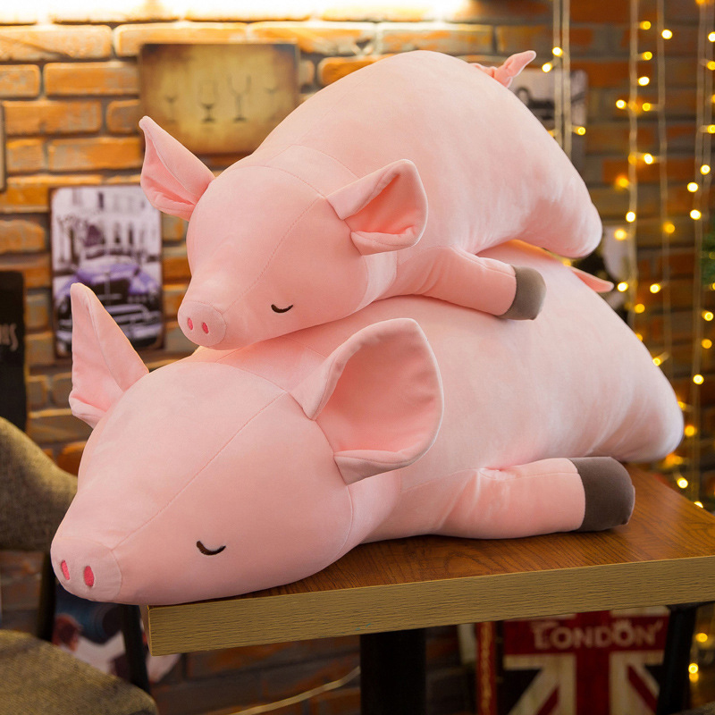 Mignon cochon rose oreiller decor en peluche jouet en coton doux maison decor enfant amusant jouet cadeau