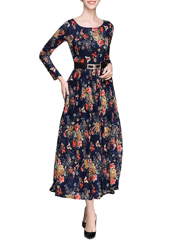 Aline Dress pour femmes elegante robe florale mince