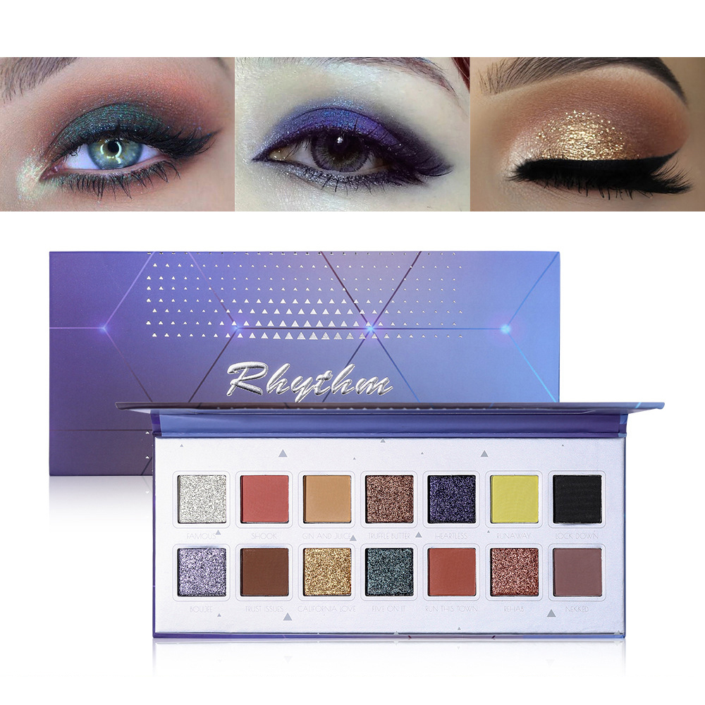 Dream Purple Eyeshadow Palette Maquillage pour les yeux en poudre longue couleur ombre a paupieres longue duree