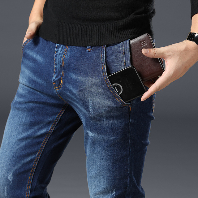 New Mens Jeans Loose Large Size Jeans Dans La Taille Stretch Pantalon Droit