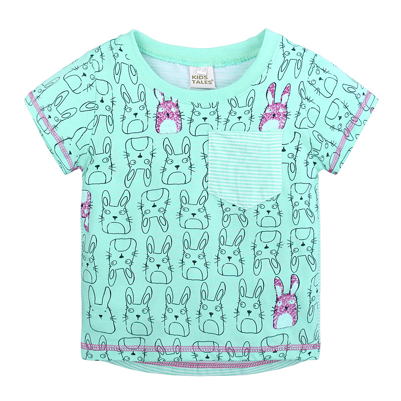 Lapin Imprimer Toddlers Fille Garcons Manches Courtes T shirt Graphique Pour 1A 9Y