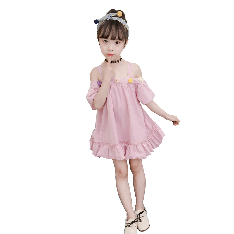 Épaule Off Toddlers filles enfants manches courtes Summer Party Ruffle robes