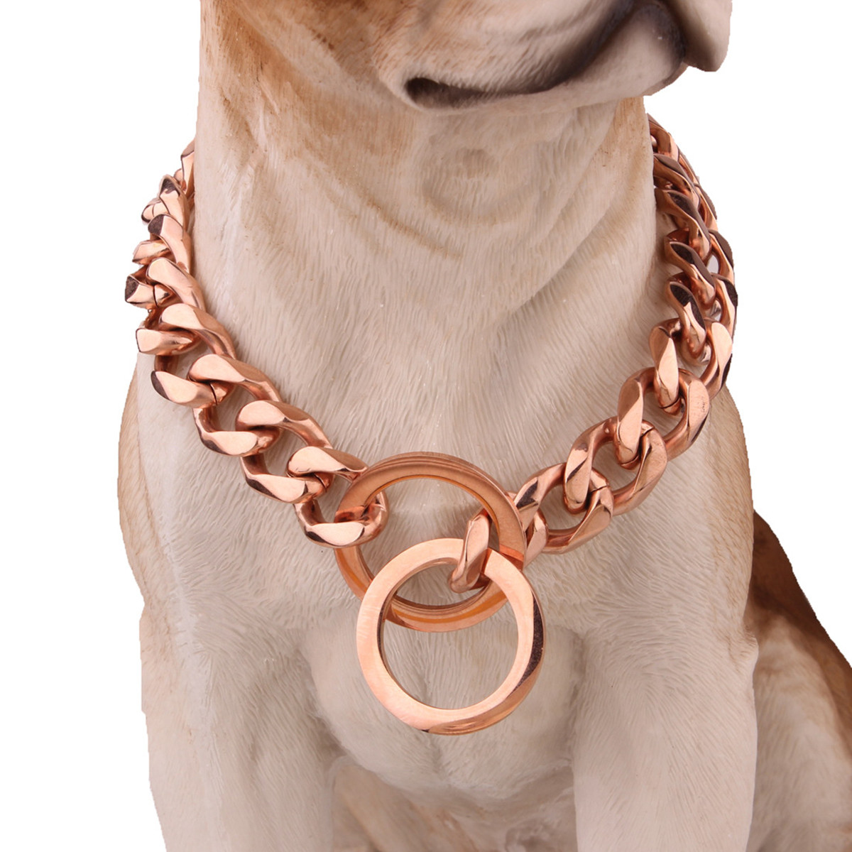 Chaine de collier de chien danimal familier Lien en acier inoxydable Choke collier solide formation en metal 7 taille pour choisir