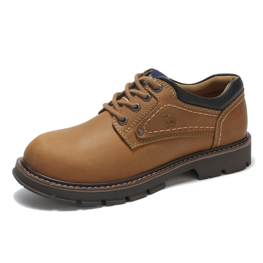 Bilde av CAMEL CROWN Men Outdoor Comfy Cowhide Leather Slip Resistant Casual Shoes