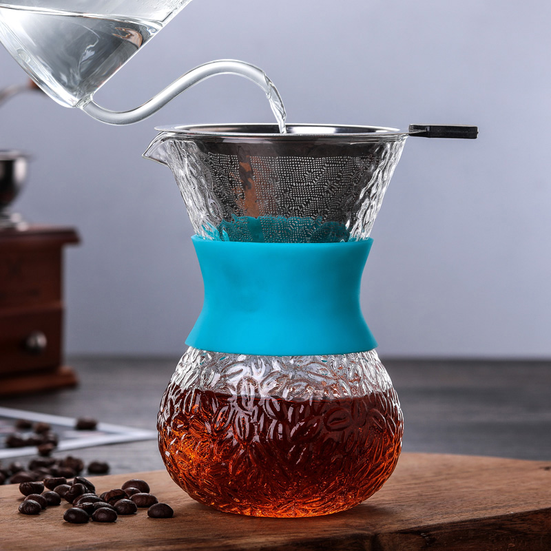 Machine a cafe espresso en pot pour cafetiere en verre resistant aux temperatures elevees