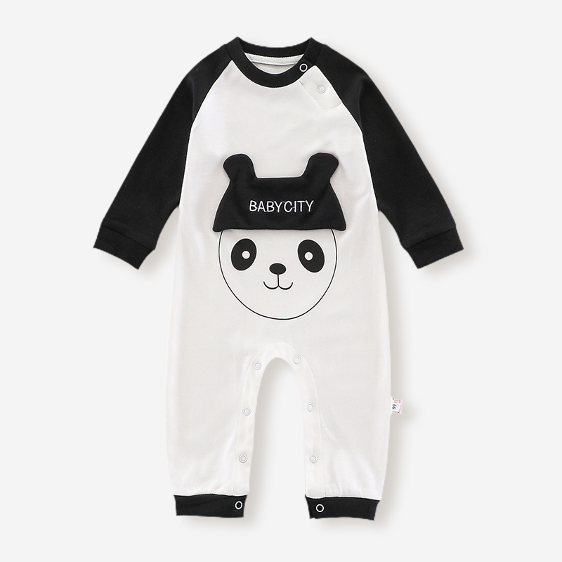 Baby Cartoon Print Long Sleeves Casual Rompers For 3-18M