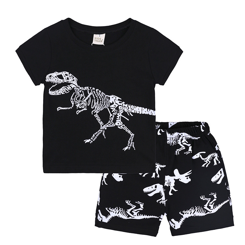 T shirt Short Pour Dinosaure Imprime Toddler Vetements Garcons pour 1Y 9Y