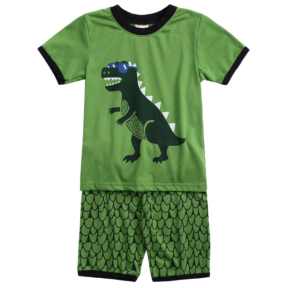 Dinosaure Imprimer Toddler Garcons Vetements Set T-shirt a manches courtes + Pantalon court pour 1Y-9Y