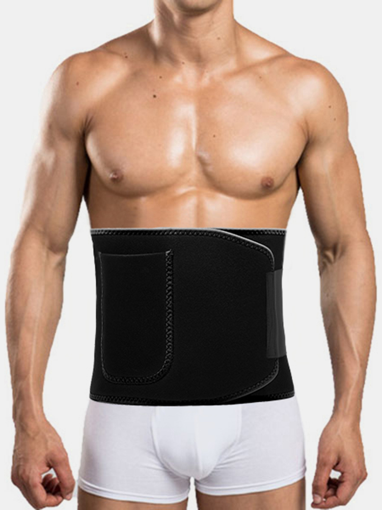 Herren verstellbare Taille Unterstützung Hochelastizität Sport Fitness Abnehmen Body Shaper Bauchgürtel