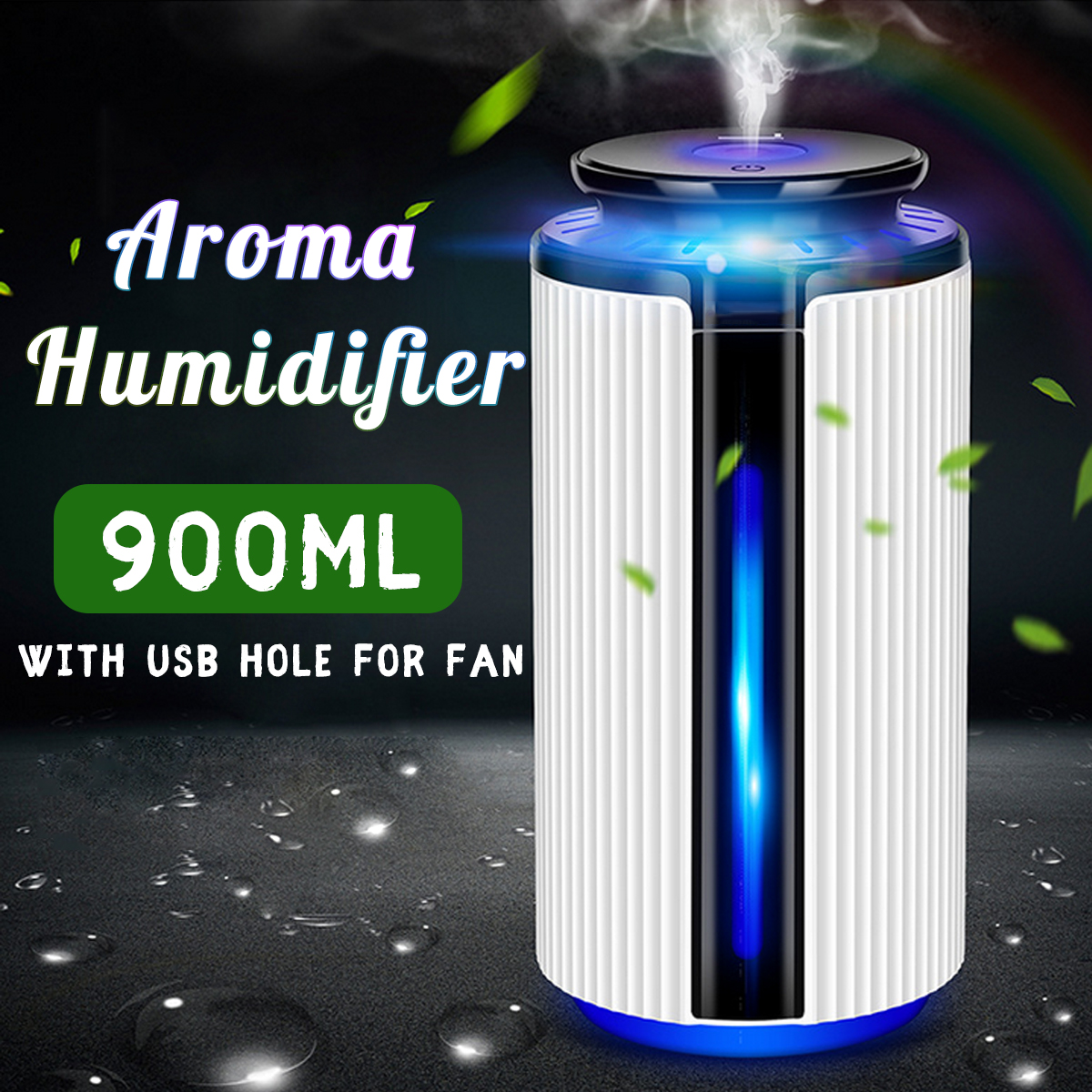 La couleur de la couleur LED d'humidificateur a la maison 900ml purifient le diffuseur d'huile essentielle d'Aromatherapy de beaute d'air