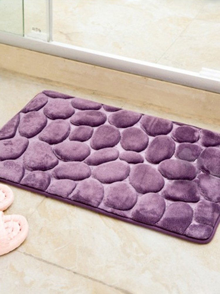 1 Pcs Coral Fleece Bathroom Memory Foam Rug Kit Toilet Bath Non-slip Mats Floor Carpet Set For Bathr