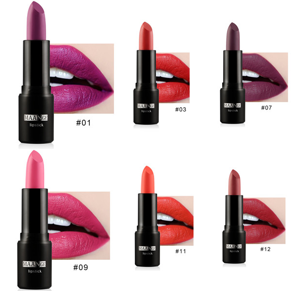 Rouge a levres mat longue duree Lip Gloss femmes Deep Purple maquillage brillant hydratant