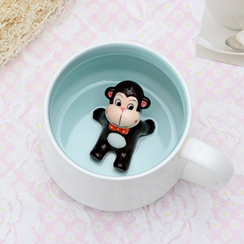 Belle tasse en ceramique Animal en ceramique mignonne a linterieur de la tasse