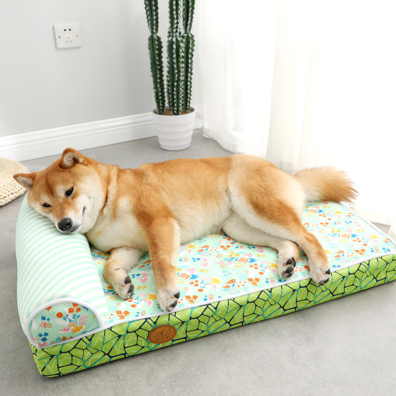 Canape lit de couchage profond pour chien de compagnie Lit de litiere pour chat amovible