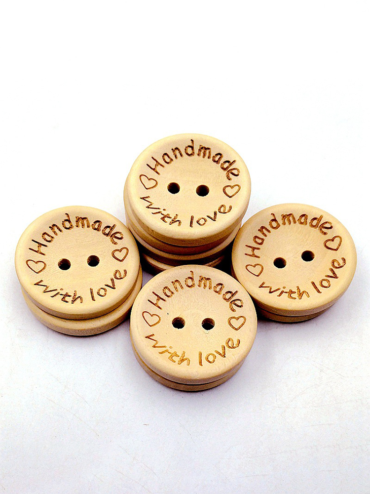 100 Pcs boutons à coudre en bois en forme d'emoji visage souriant pour décoration DIY matériaux