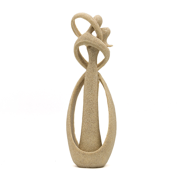 Nature Sandstone Resume Lovers Resine Figurine a la main Cravate Craft Creative Wedding Gift Home Decor
