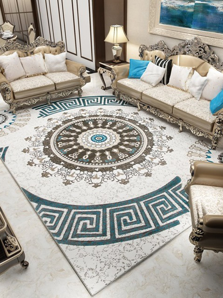 European Classical Floral Style Rutschfeste Teppiche Wohnzimmer Schlafzimmer Bodenmatte Teppiche Dekor