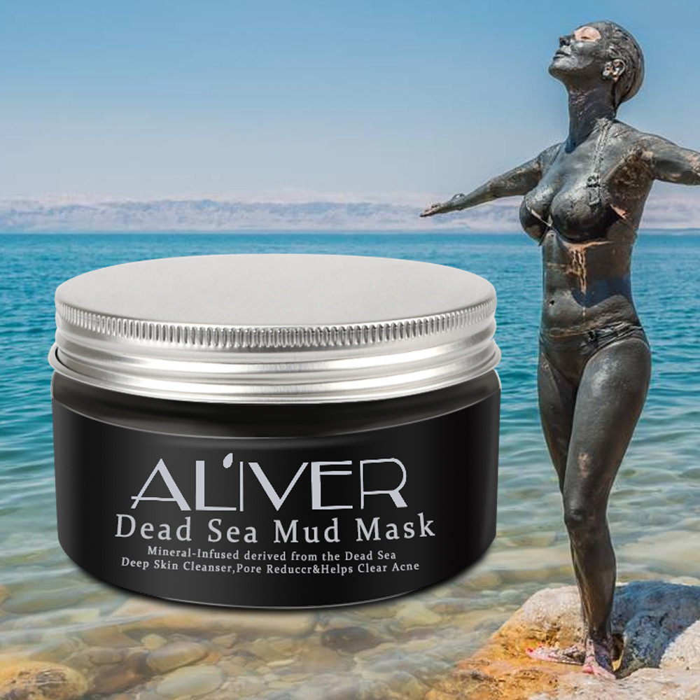 ALIVER Masque de Boue de la Mer Morte Pure Huile Hydratante-contrôle Corps Blanchiment Naturel Beaute Visage Traitements