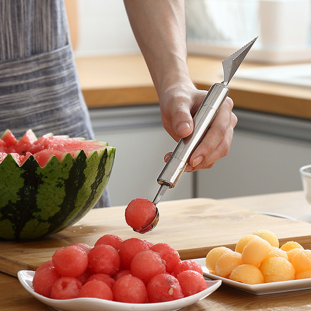 Cuillere a creuser ronde couteau a sculpter de fruit en acier inoxydable