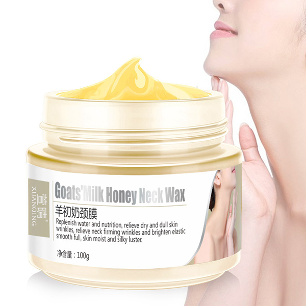 Creme de cou de miel de lait de chevre anti vieillissement de ride raffermissant les cou coude blanchissant le soin facial de soin de peau