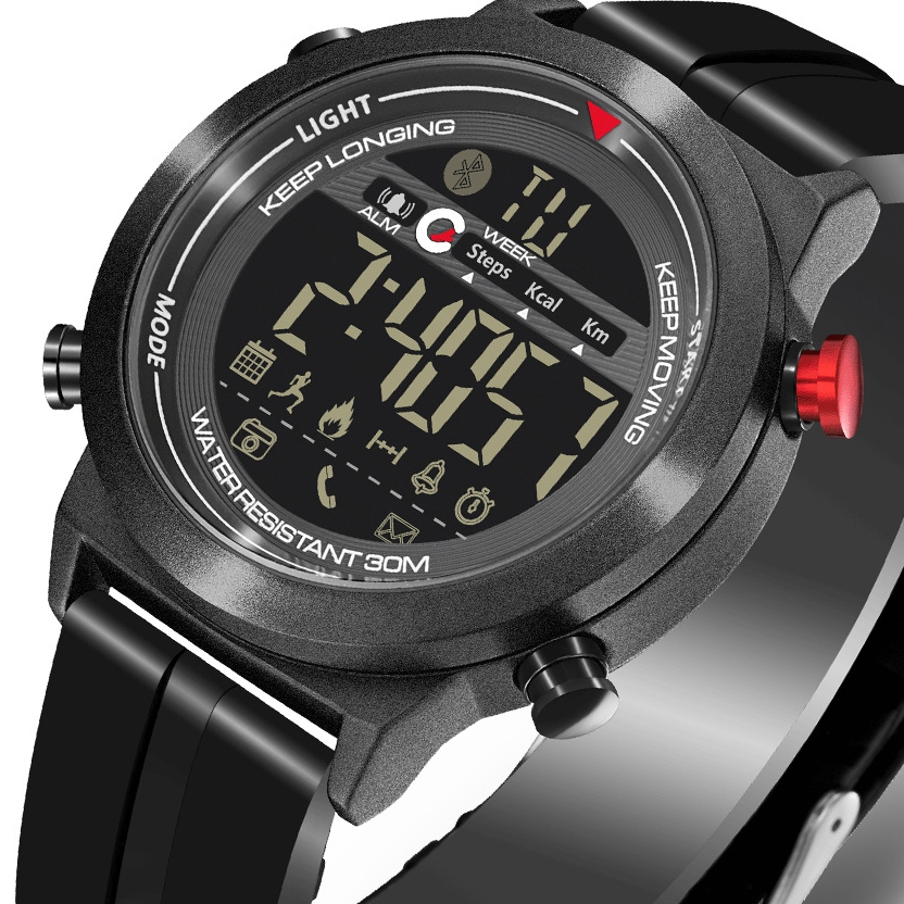 Hommes Smart Watch Podometre Calories Bluetooth Mode Sports de Plein Air Montres Montre-Bracelet Numerique