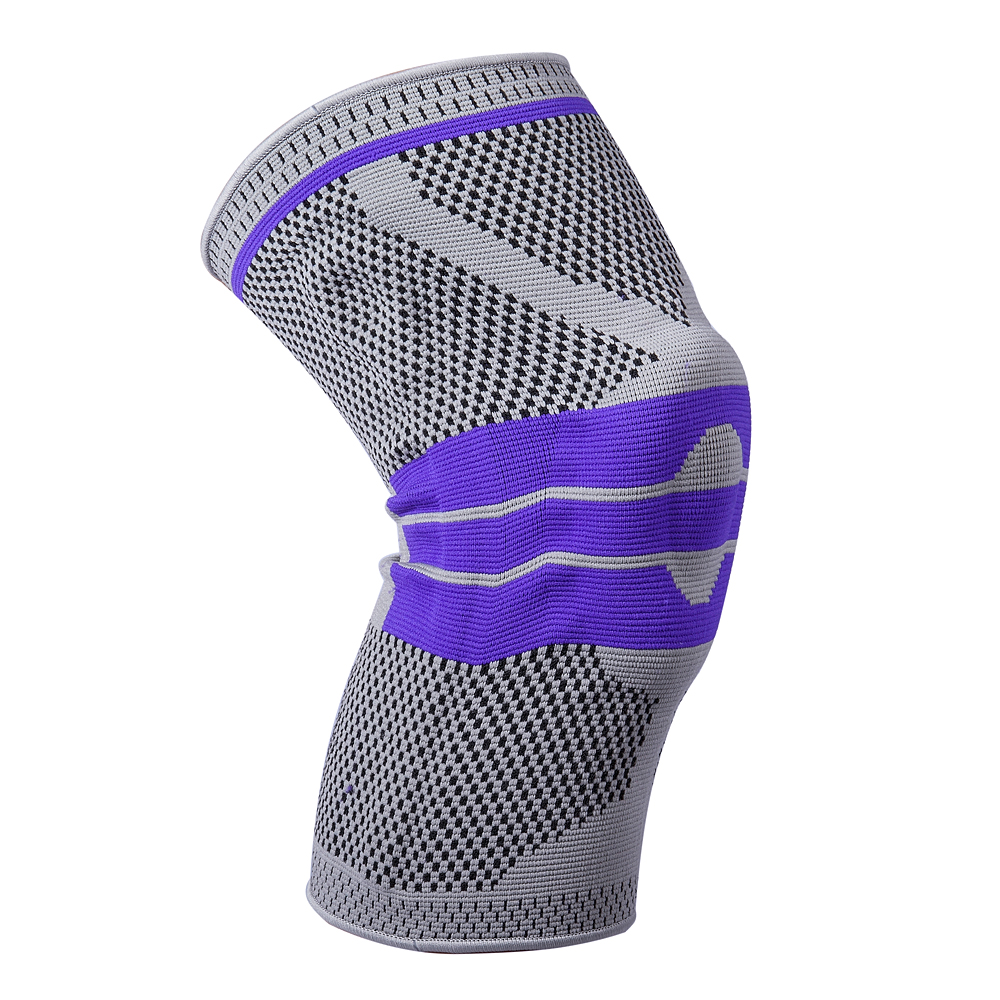 Protections de genou de sport en plein air de polyester d'hommes Protections de genou respirables minces de forme physique