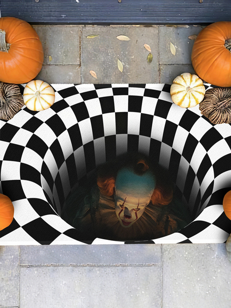 IT Joker Pennywise 3D Illusion paillasson terrifiant Clown Halloween décor tapis meilleur cadeau pour Halloween