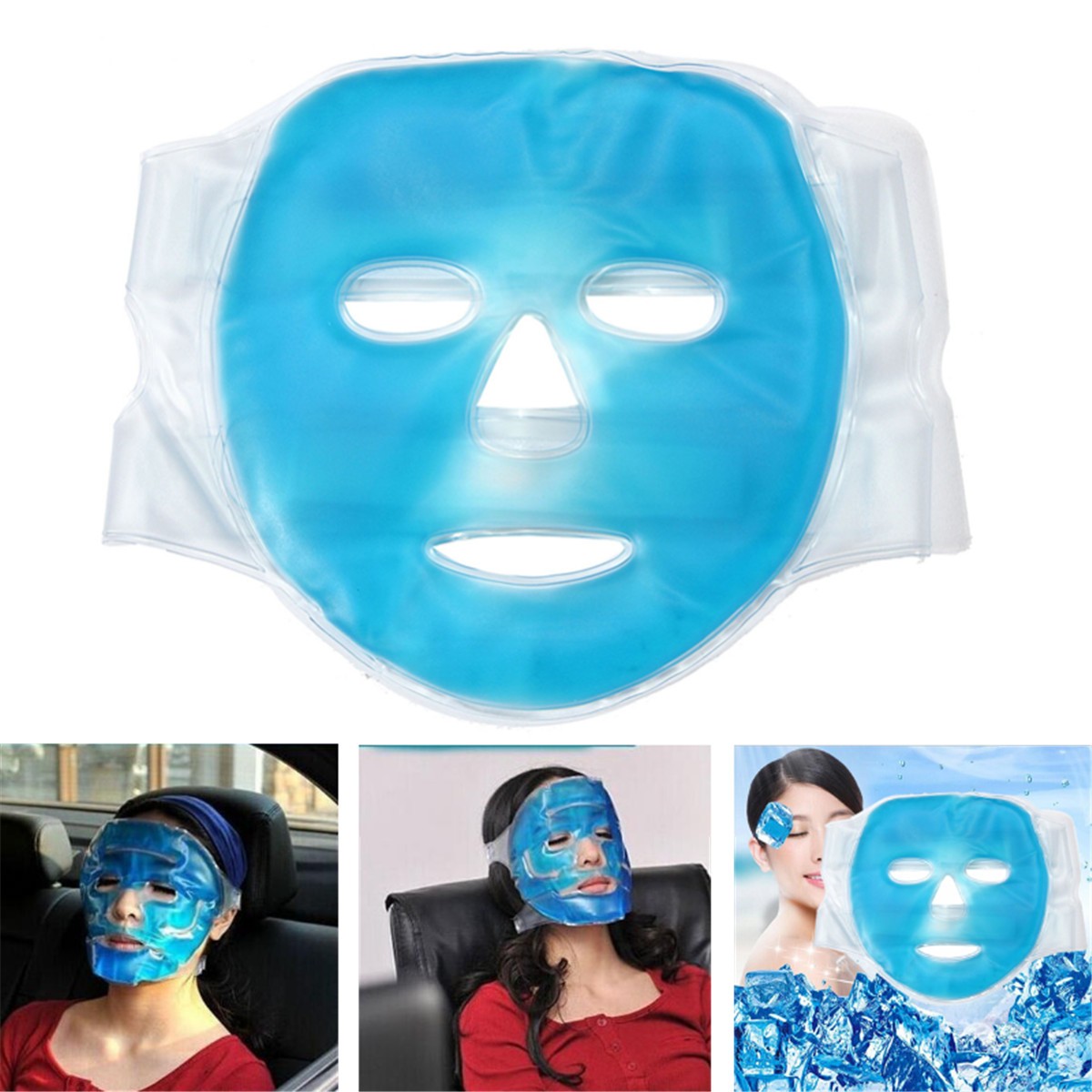 Masque de refroidissement de visage Amelioration de la circulation sanguine Hot Gel Beauty Facemask Relax Face Care