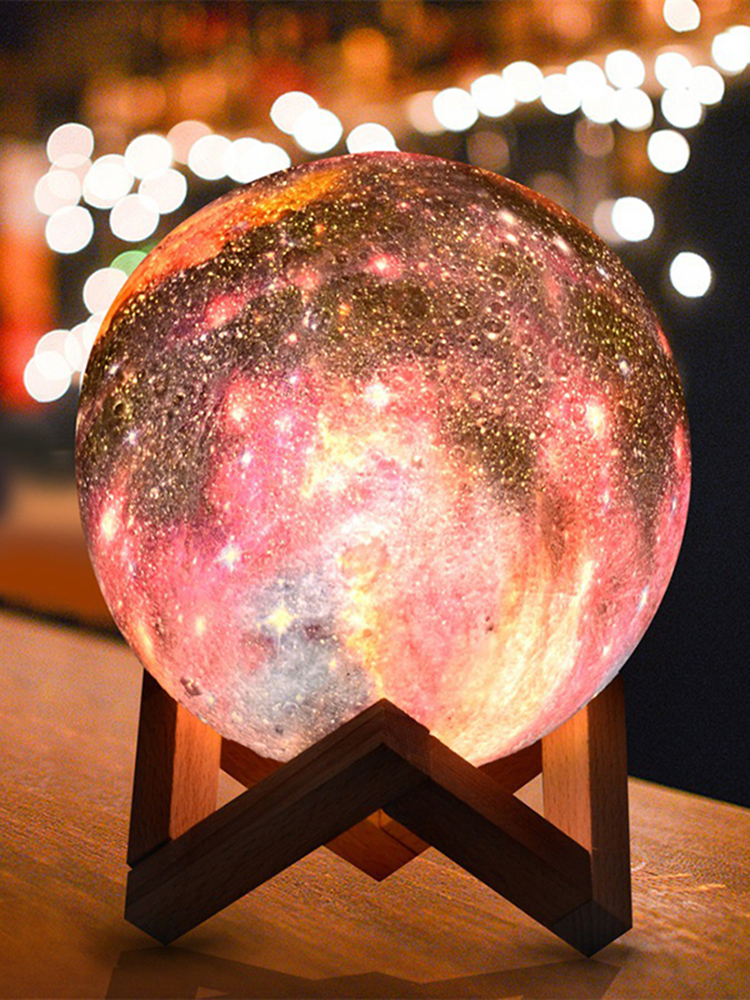 Neue 3D-Druck Moon Lamp Space LED Nachtlicht Fernbedienung USB Charge Valentine Geschenk