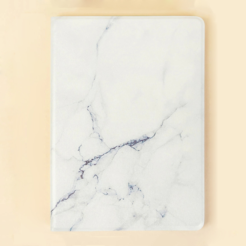Coque pour iPad a motif de motifs de marbre blanc pur a la mode simple blanc unisexe