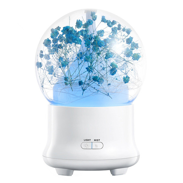 Mini fleur portative dhumidificateur dair diffuseur dhuile de bureau a domicile dhumidificateur dair ultrasonique colore de LED