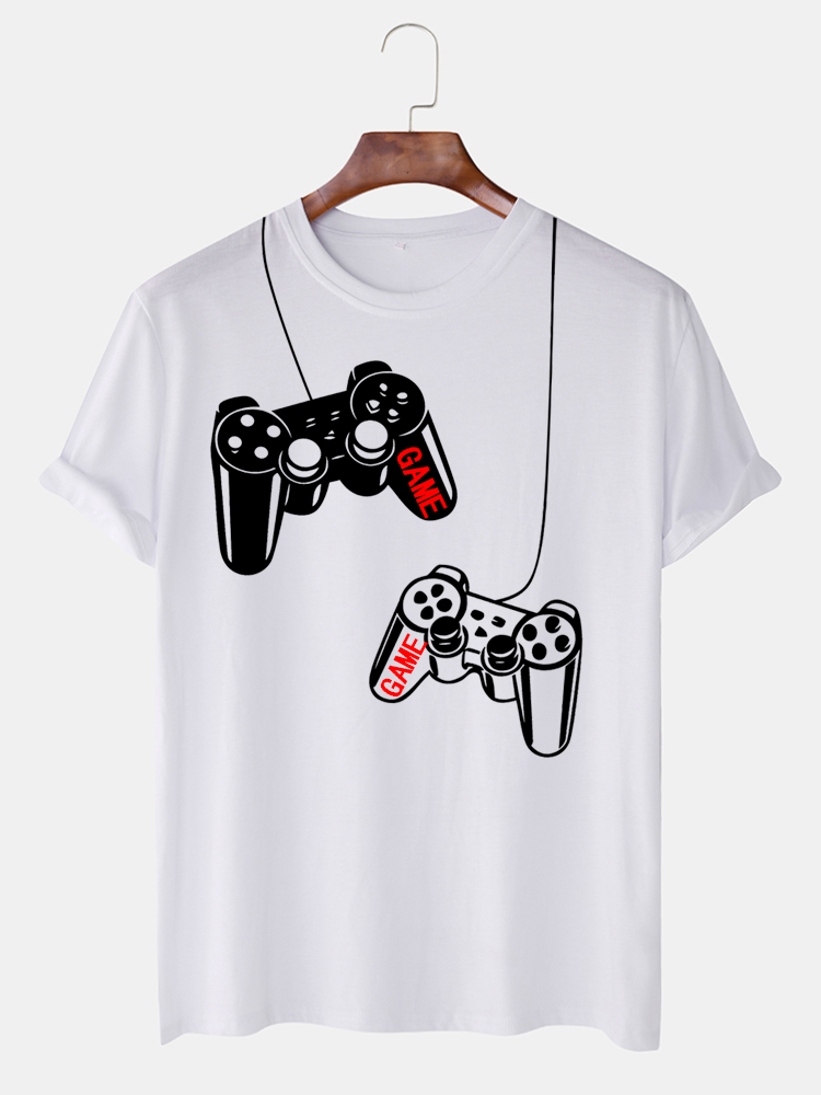 Herren Spielgriff Fun Style O-Ausschnitt Loose Breathable T-Shirt