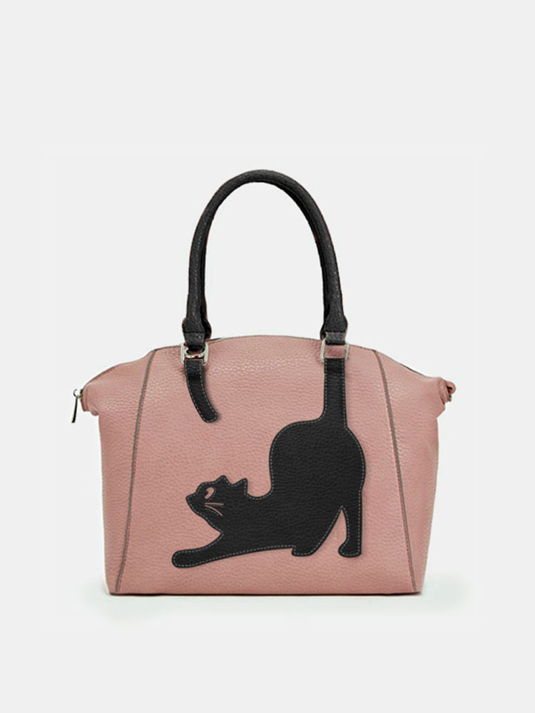 Damen Katze Handtasche Umhängetasche mit Muster
