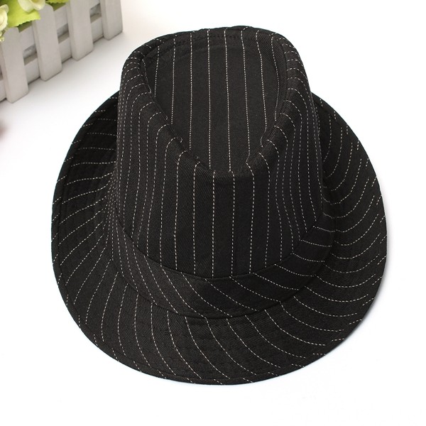Chic Vintage Unisex Cotton Fedoras Trilby Hats Flat Top Roll Brim Bucket Jazz Caps