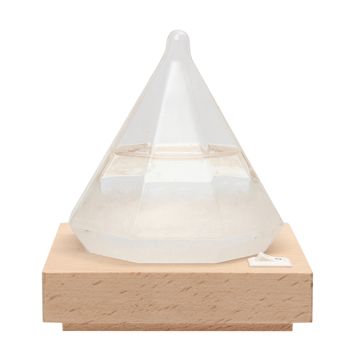 Creative Diamond Shape Storm Glass avec LED Base Novel Previsions meteorologiques Home Decor