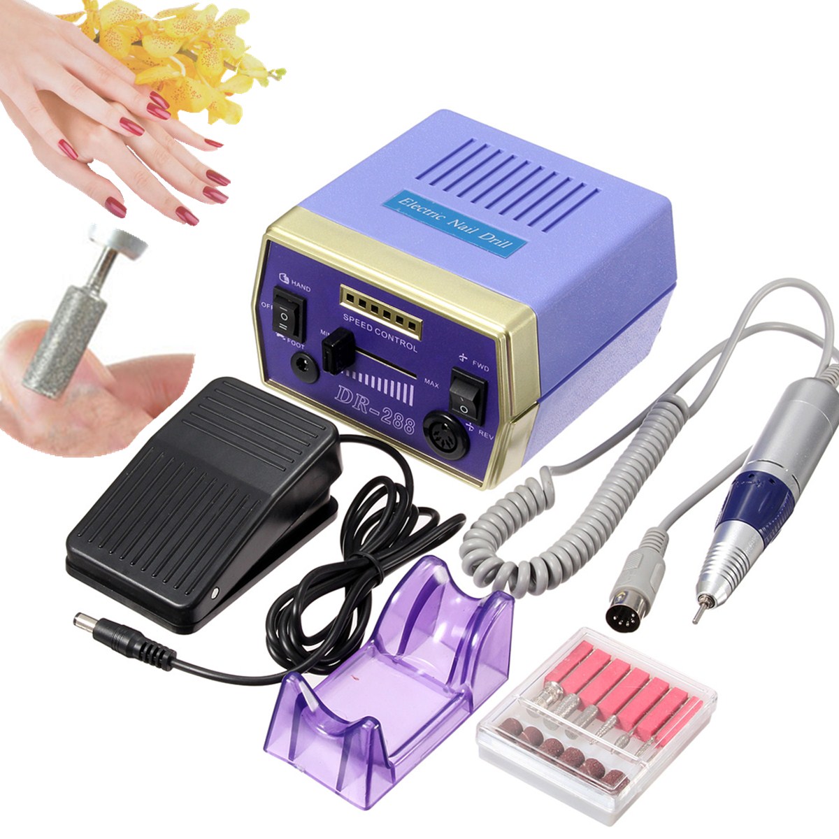 220 240V Professional Electric Drill Nail Art Set Manucure pedicure Outils