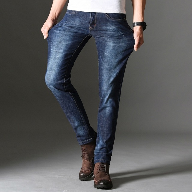 Pantalons Tendance a la mode pour hommes Jeans Jeans Saison Hommes Section mince Slim Straight Stretch Casual Pantalons Hommes