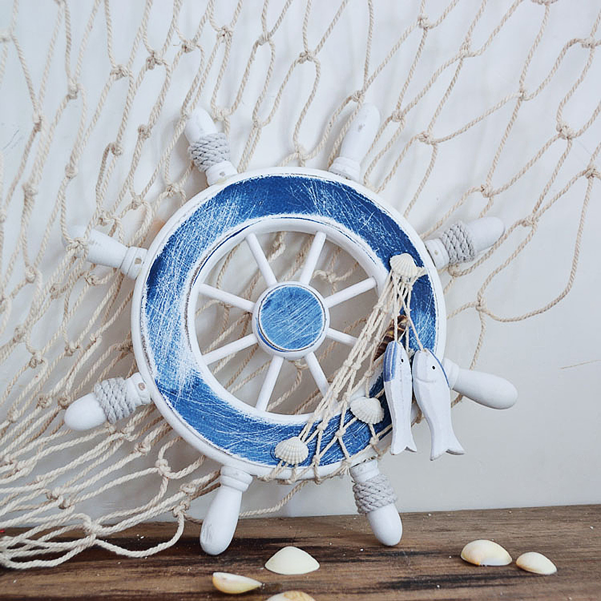 Bateau en bois gouvernail de roue de bateau decoration nautique decorations pour la maison de la maison de plage