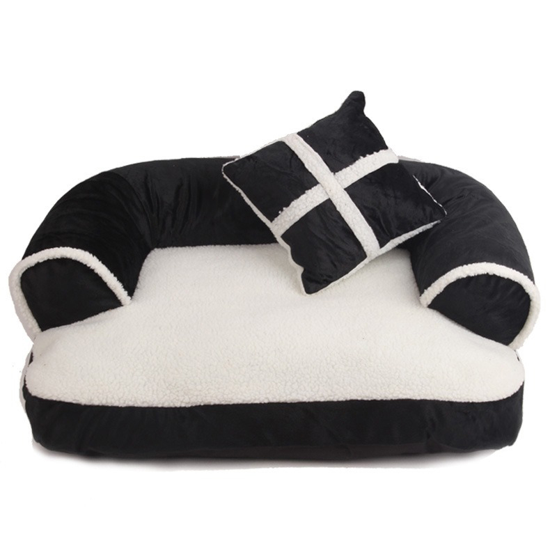 3 Couleurs EU Style De Luxe Pet Couch Lit Chien Chat Detachable Hiver Canape Lit Chenil