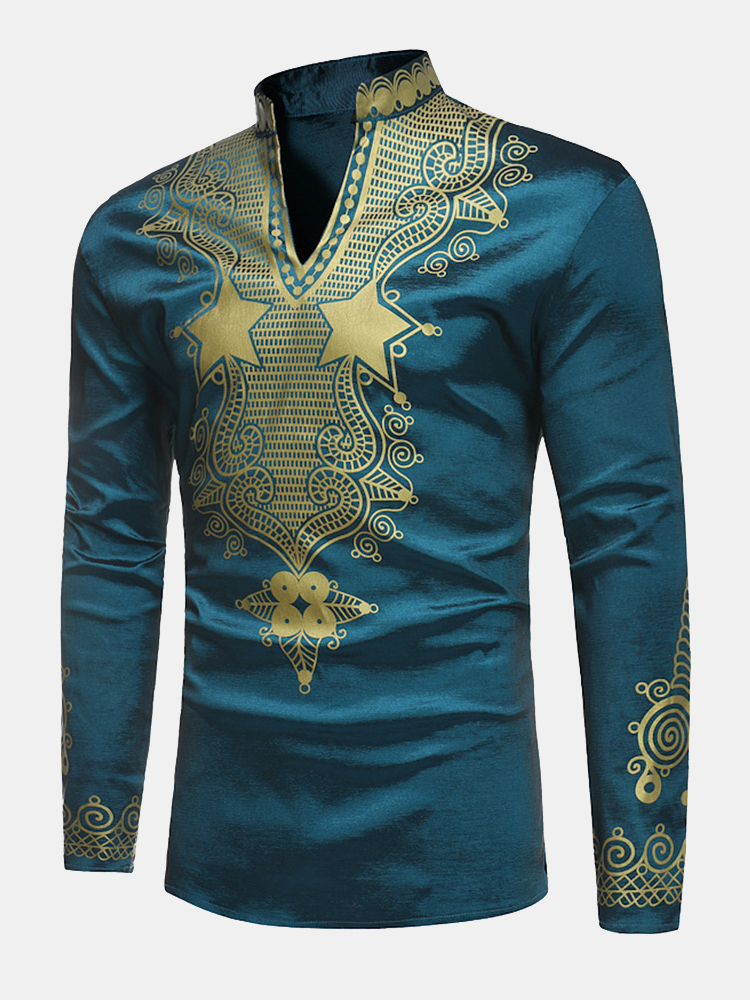 T shirt Coton Traditionnel Luxe Homme Satin Retro Ethique Confortable Manches Longues