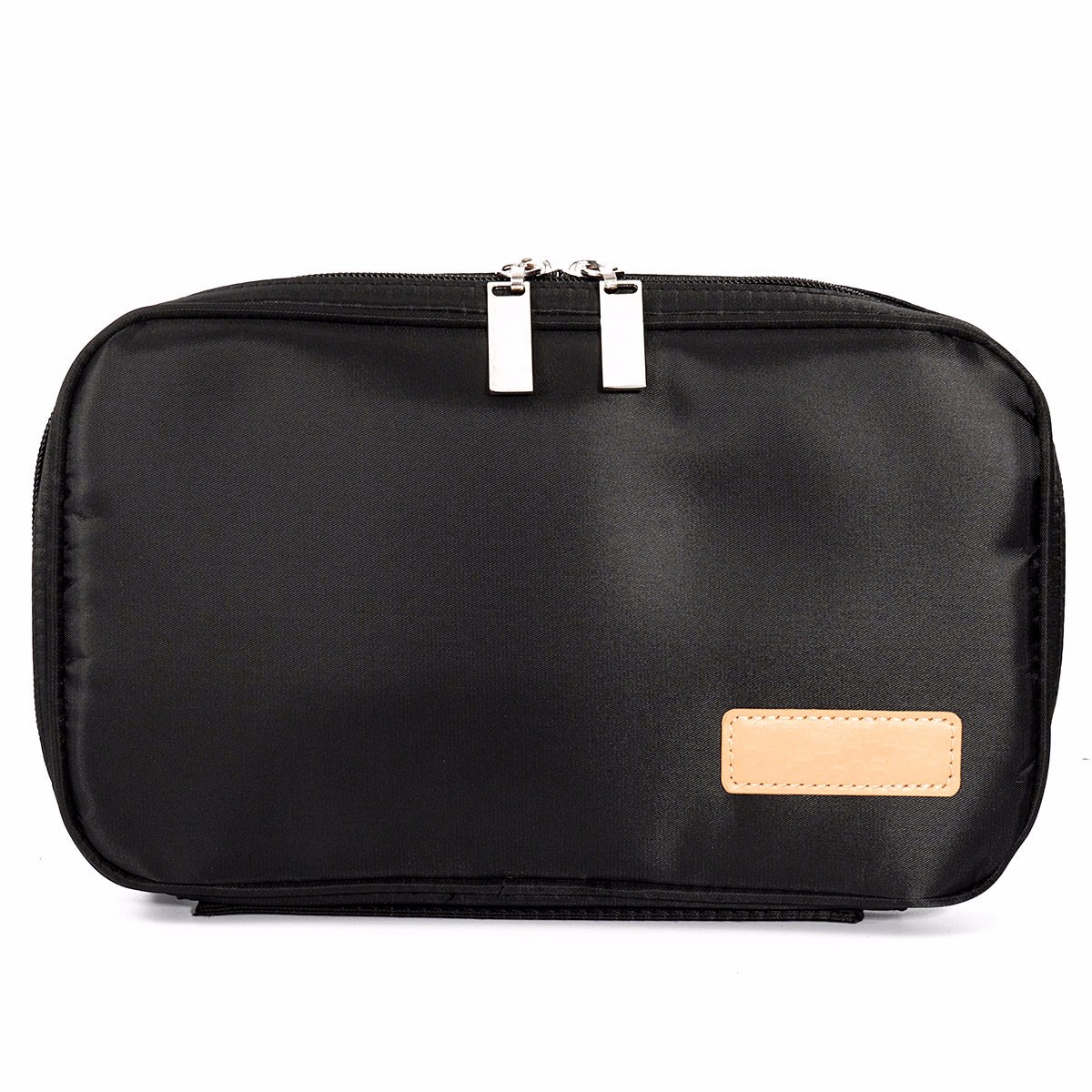 MSQ Black Maquillage portable Sac a brosse Outil cosmetiques Large Storage Professional