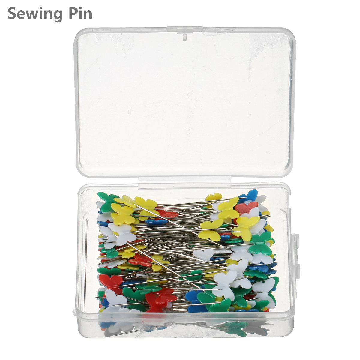 200Pcs Accessoires de couture Patchwork Pins Pin a coudre a epingle ronde Flower Pin avec boite
