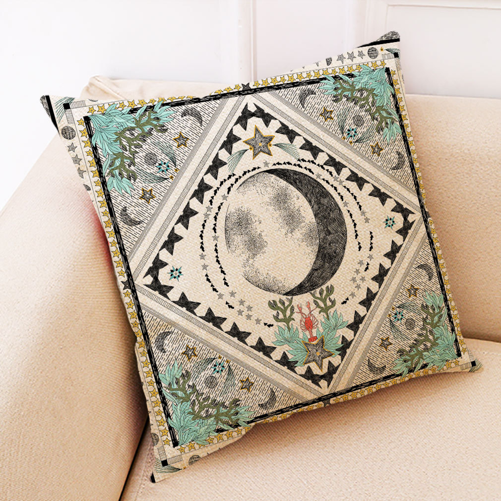 Mandala Tarot Style Creatif Linge Coussin Couverture Home Office Coussin Arriere Star Taie Doreiller