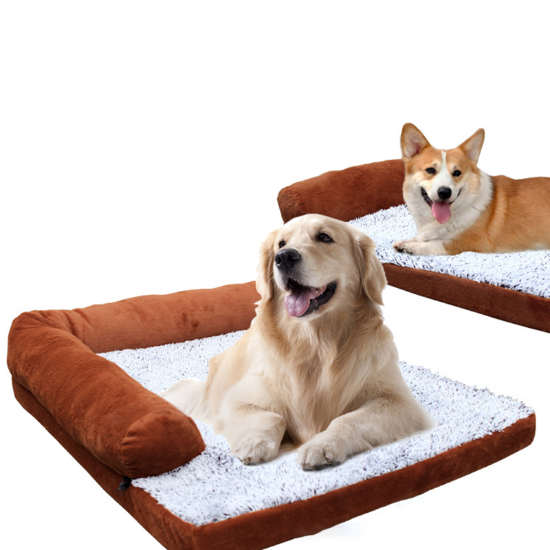 Canape lit simple double en suede pour animaux de compagnie en peluche avec divan lit divan lit sommeil pour chien chat